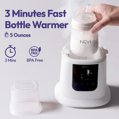 NewCare Baby Bottle Warmer with Steam Sterilizer - Fast Heating in 3 Mins, 24-Hour Keep Warm