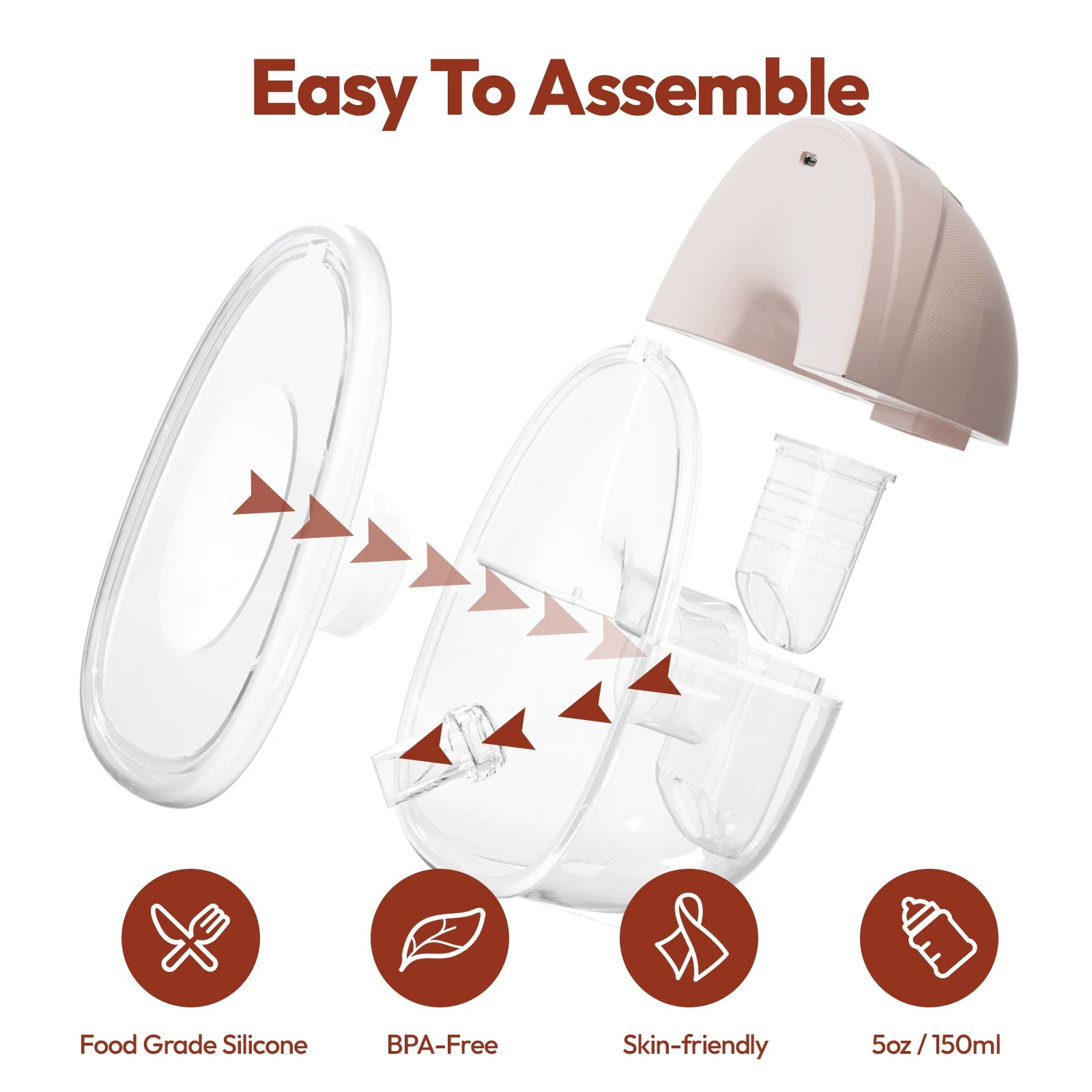 NewCare Electric Wearable Breast Pump for Breastfeeding